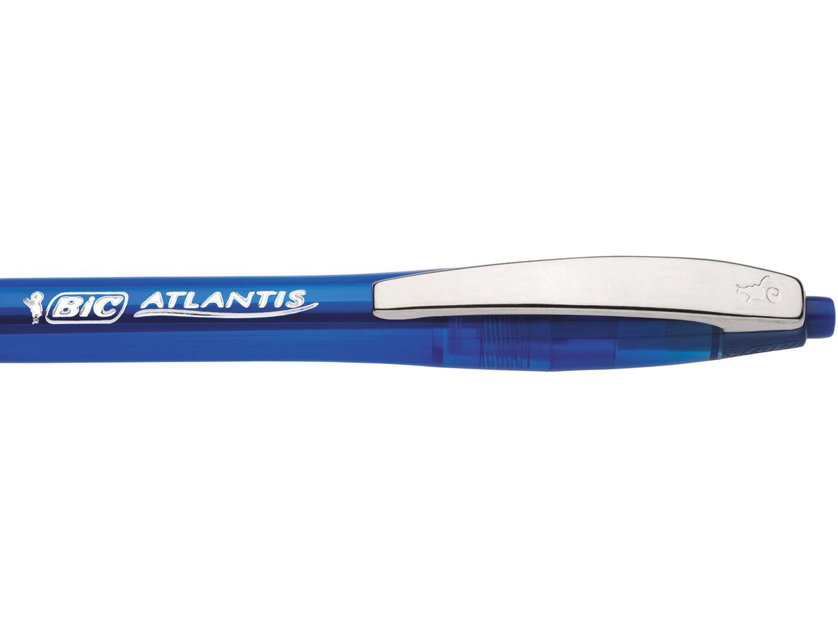 BIC Stylo bille Atlantis Soft 9021322 bleu 0.4mm (0070330182813)