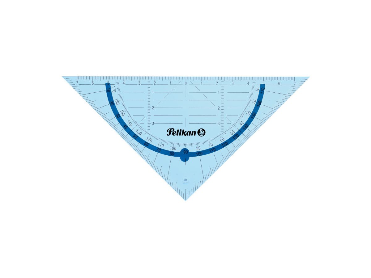 PELIKAN Set équerre 7137430 transparent bleu, 4x (4012700137432)