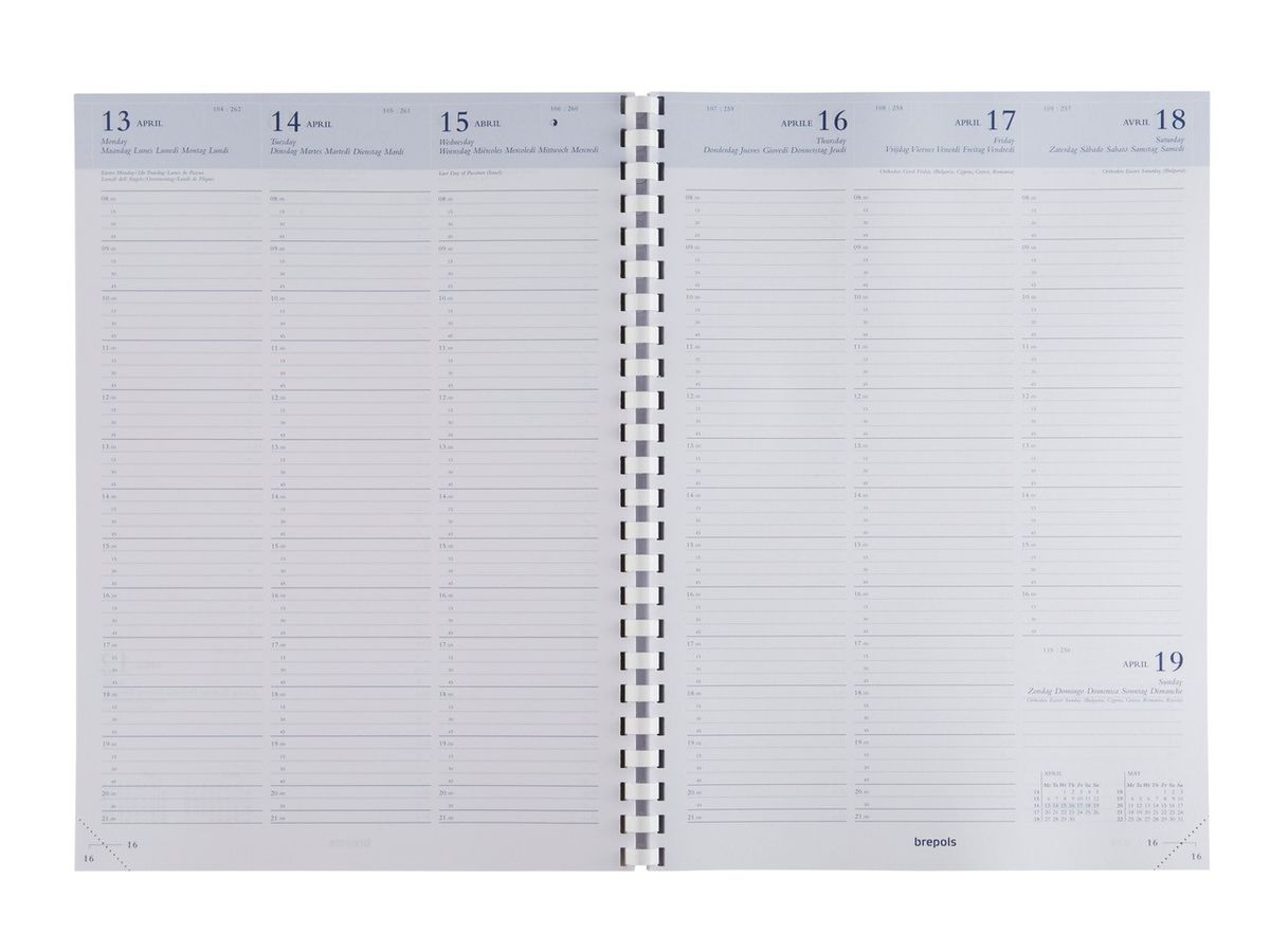 BREPOLS Agenda Omega 2026 0.030.9900 1W/2S Ersatz weiss 21x29cm (5412303100489)