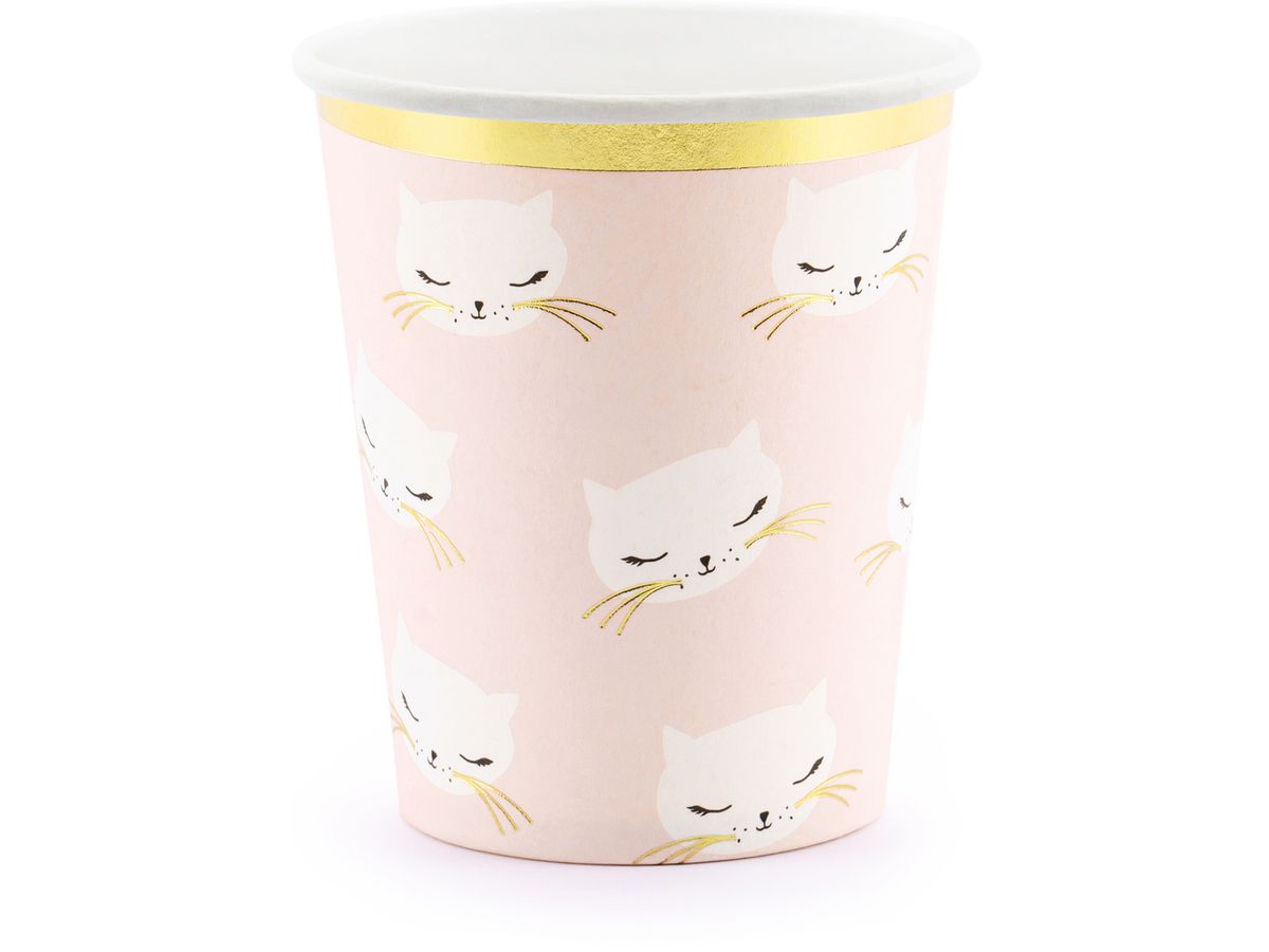 PARTYDECO Gobelets 200ml KPP42-EU1 Chatons 6 pièces (5900779189683)
