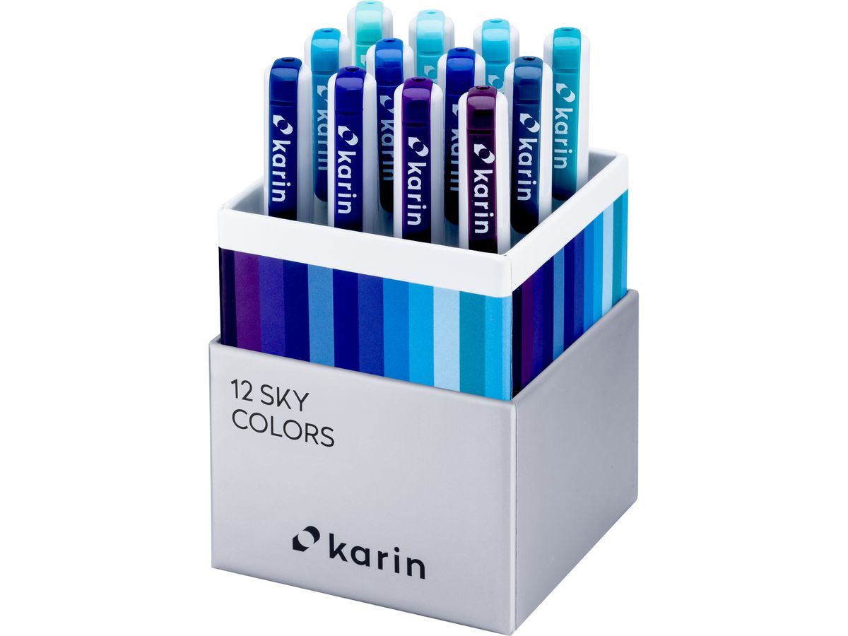 KARIN Real Brush Pen Pro 0.4mm 31C2 Sky Colours 12 Stück (5904446031336)