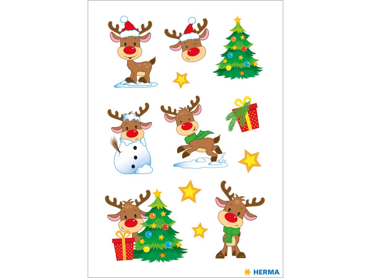 HERMA Sticker Noël 15625 coloré 24 pcs./2 flls. (4008705156257)