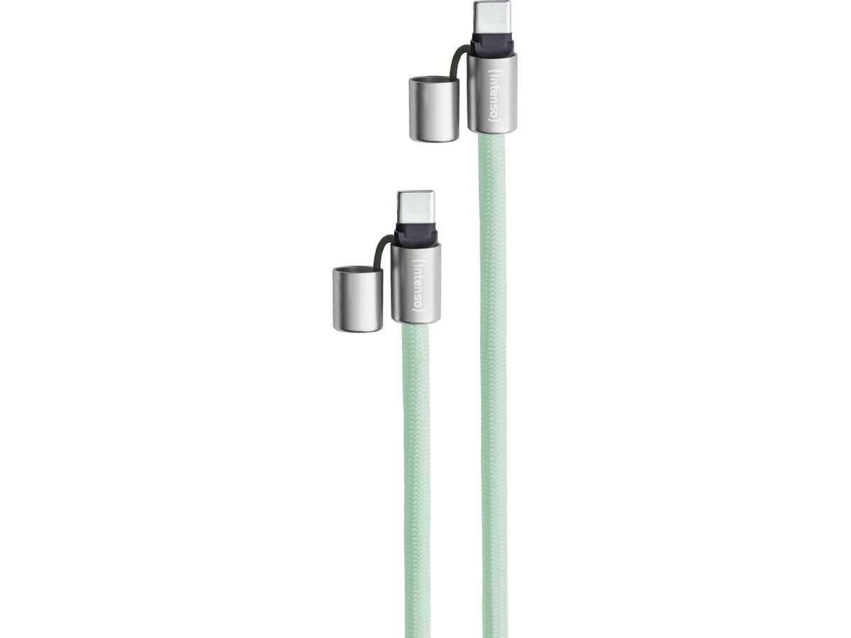 INTENSO Phone Lanyard Charg.Data Cable 7991007 2x USB-C, up to 1.65m green (4034303037131)