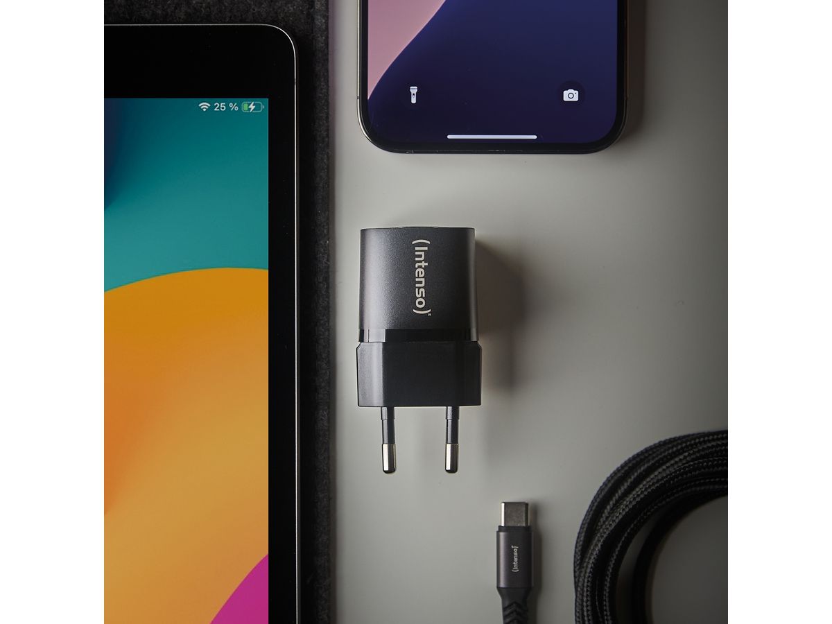 INTENSO Power Charger 30W GaN black 7803060 30W, 1xUSB-C (4034303034642)