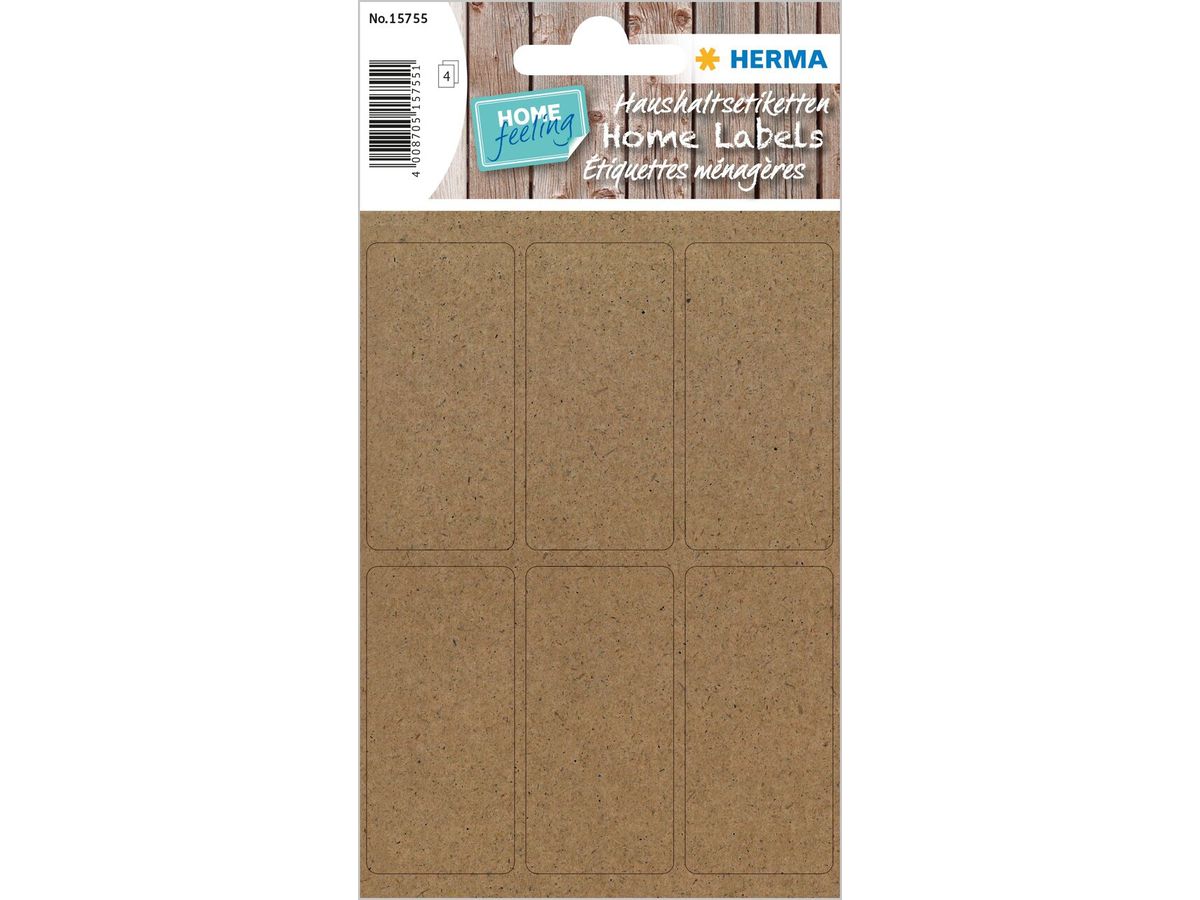 HERMA Étiquettes Home 26x54mm 15755 en papier silphie 24 pcs. (4008705157551)
