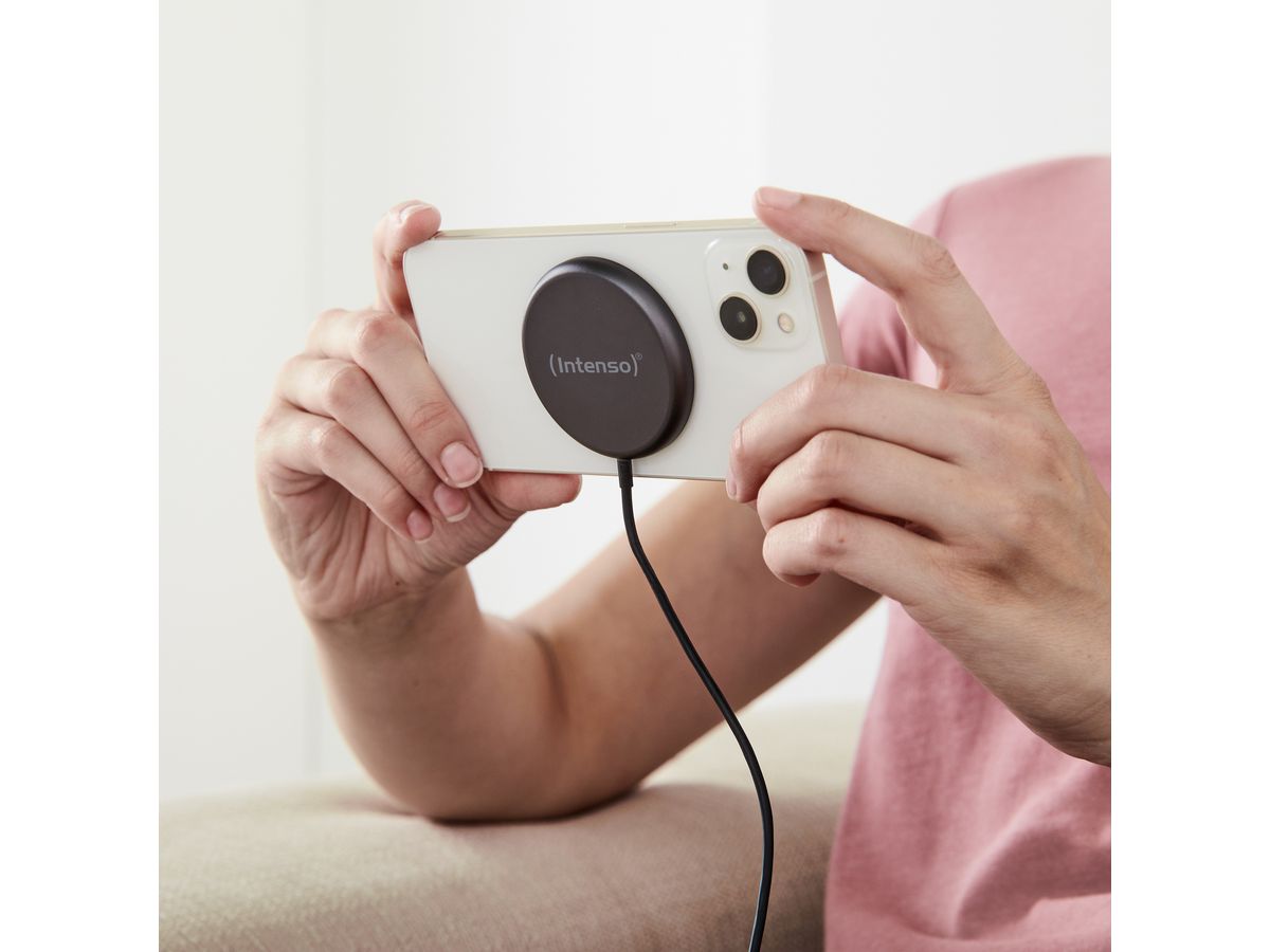 INTENSO Magnetic Wireless Charger MB1 7410710 MagSafe compatibility black (4034303032648)