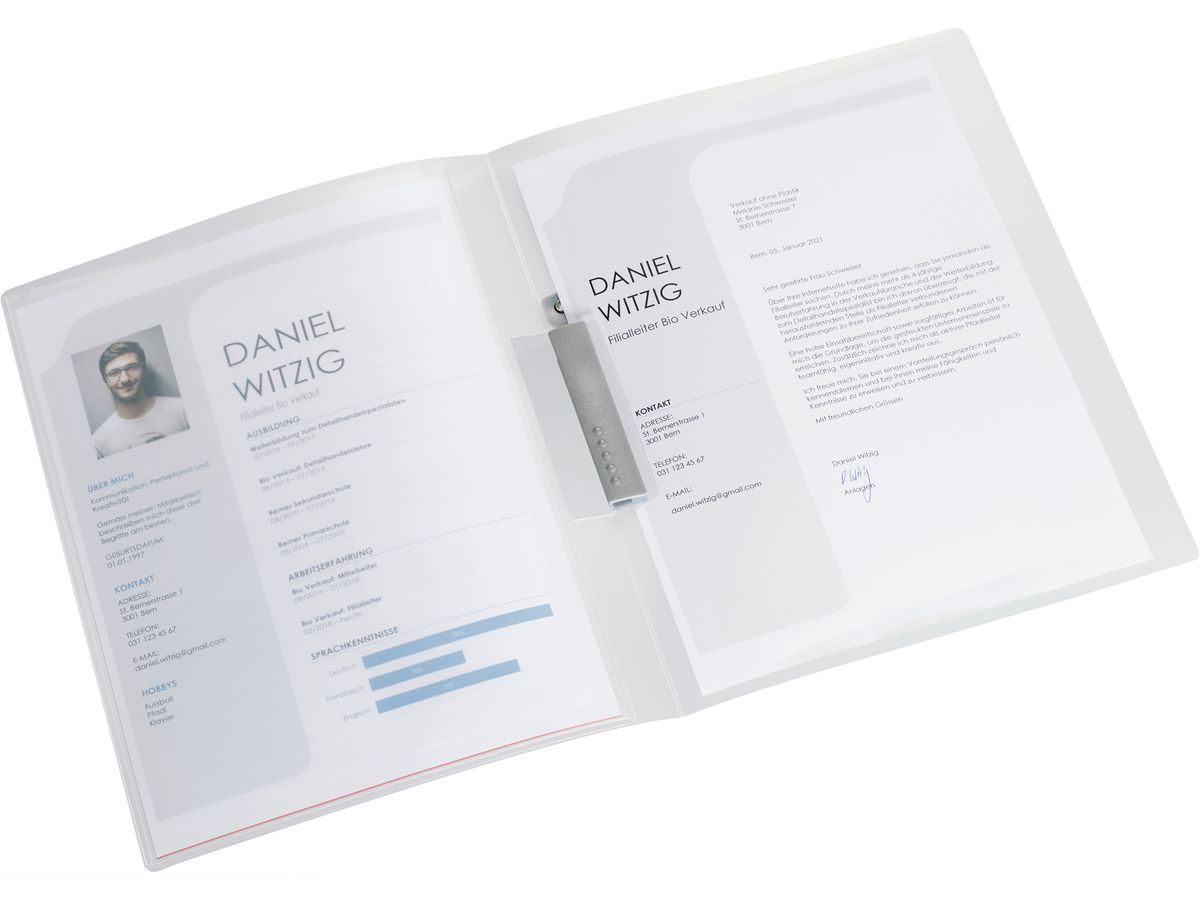 KOLMA Dossier à pince Tender A4 10.016.48 anthracite, 2 pièces (7611967100431)