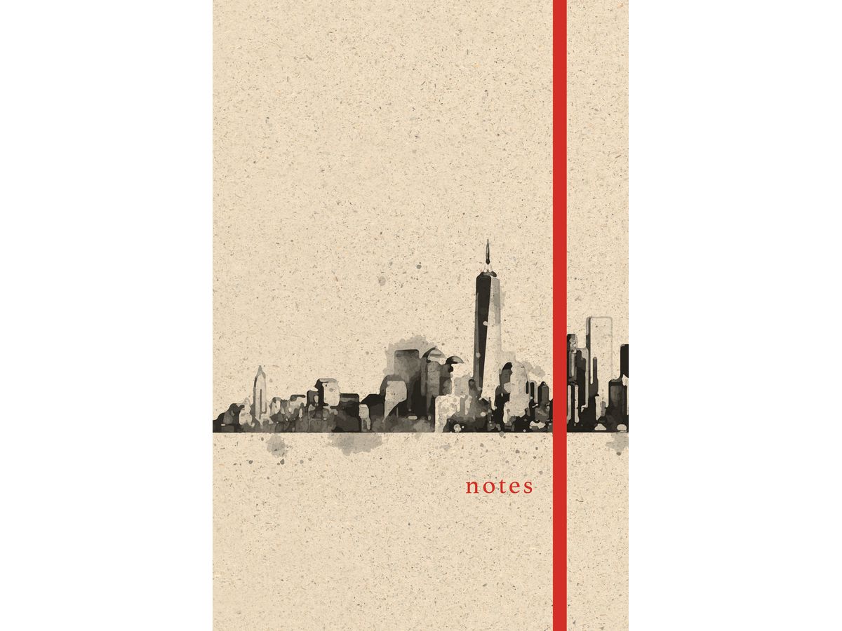 NATUR VERLAG Carnet notes hardcover 13x21cm 10910N Skyline, en blanc (7640140109107)