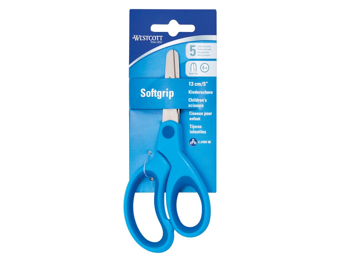 WESTCOTT Softgrip Kids 13cm E-2158100 blau (4027521513235)