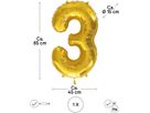 I AM CREATIVE Ballon plastique no. 3 85cm 1000-1048 or (7611983246748)