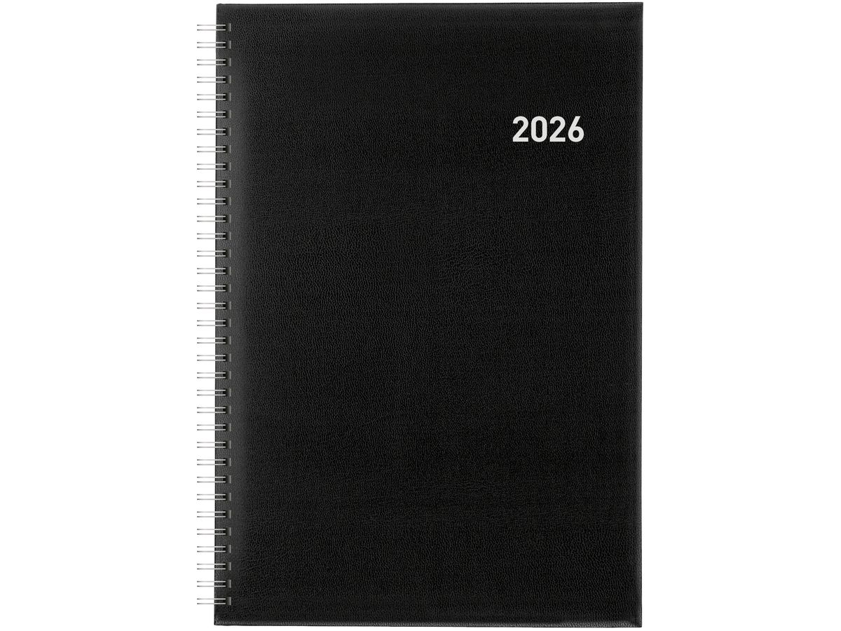 BIELLA Agenda Quarta Wire-O 2026 803417020026U 1S/2P nero ML 21x29.7cm (7611365523740)