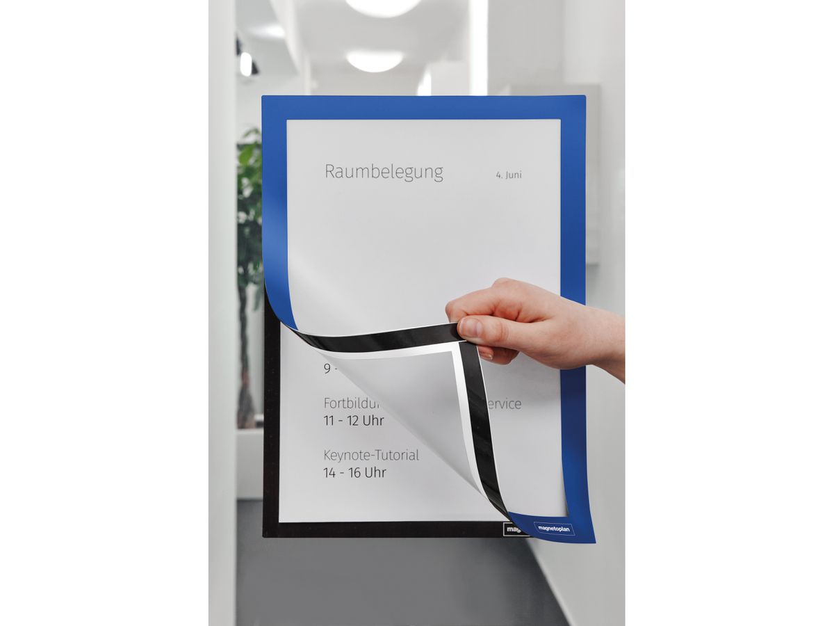 MAGNETOPLAN Magnetrahmen A4 1131903 selbstklebend, blau 2 Stk. (4013695064956)