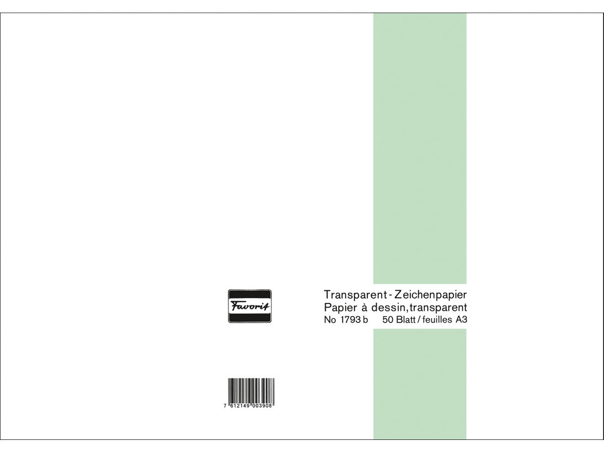 FAVORIT Transparentpapier A4 1792 B 80/85g 50 Blatt (7612149003892)