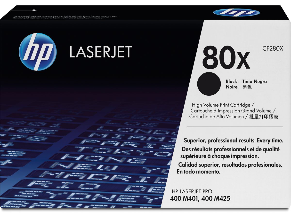 HP Modulo di toner 80X nero CF280X LaserJet Pro 400 6900 pagine (0886111144150)