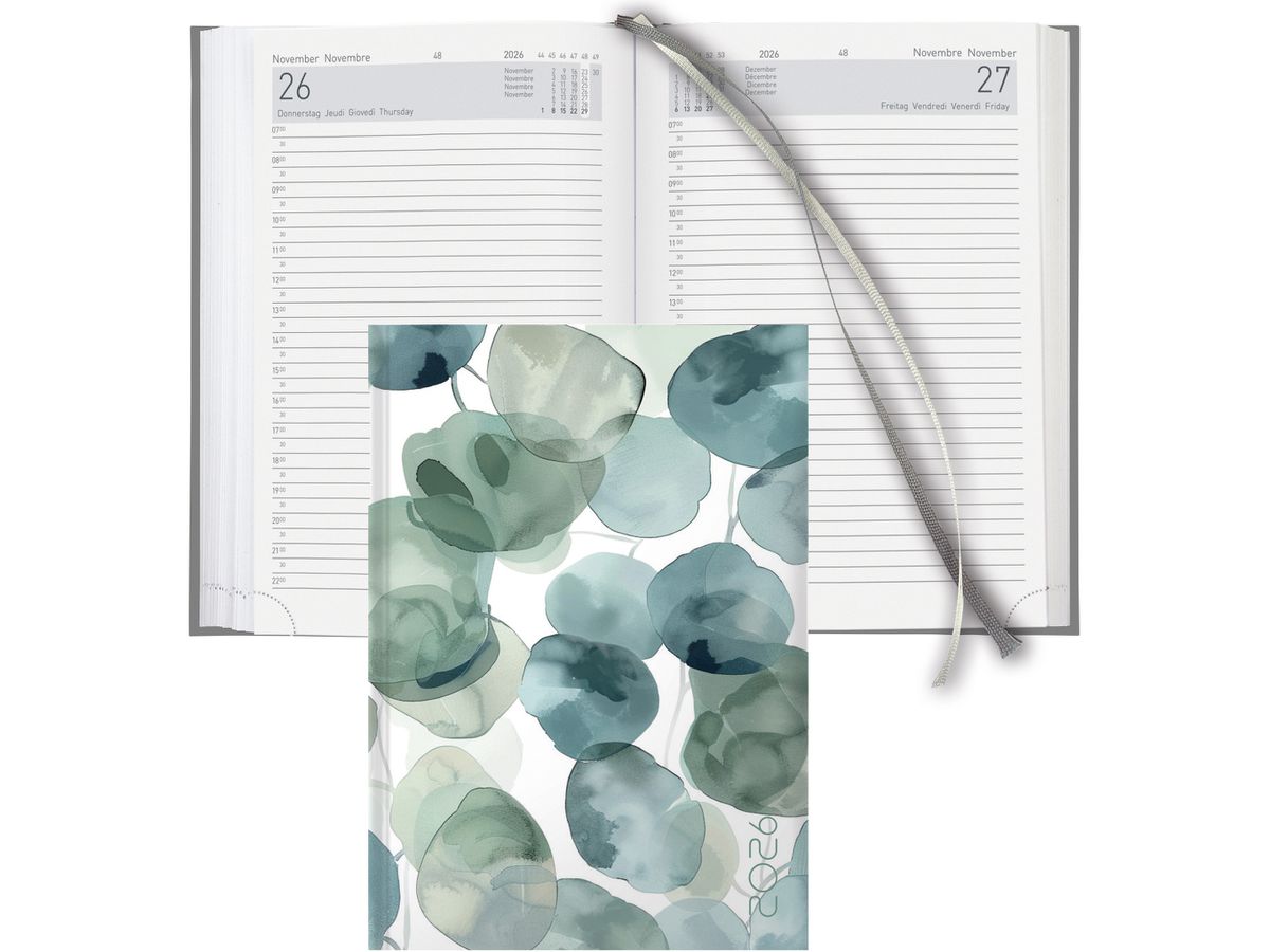 BIELLA Agenda Execut 2026 806513730026U 1G/1P Eucalyptus 14.5x20.5cm (7611365523900)
