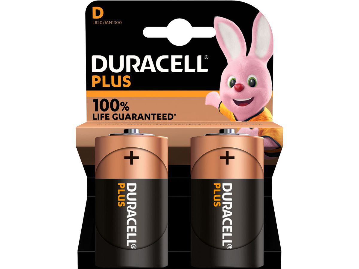 DURACELL Batterie Plus Power MN1300 D, LR20, 1.5V 2 Stück (5000394141988)
