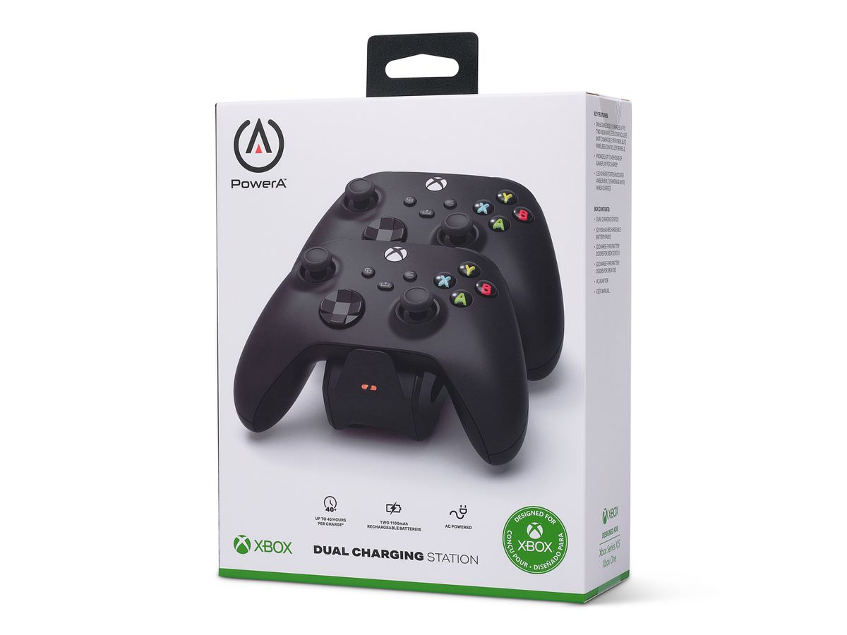 POWER A Dual Charging Station 1519564-01 Xbox, Black (0617885025594)