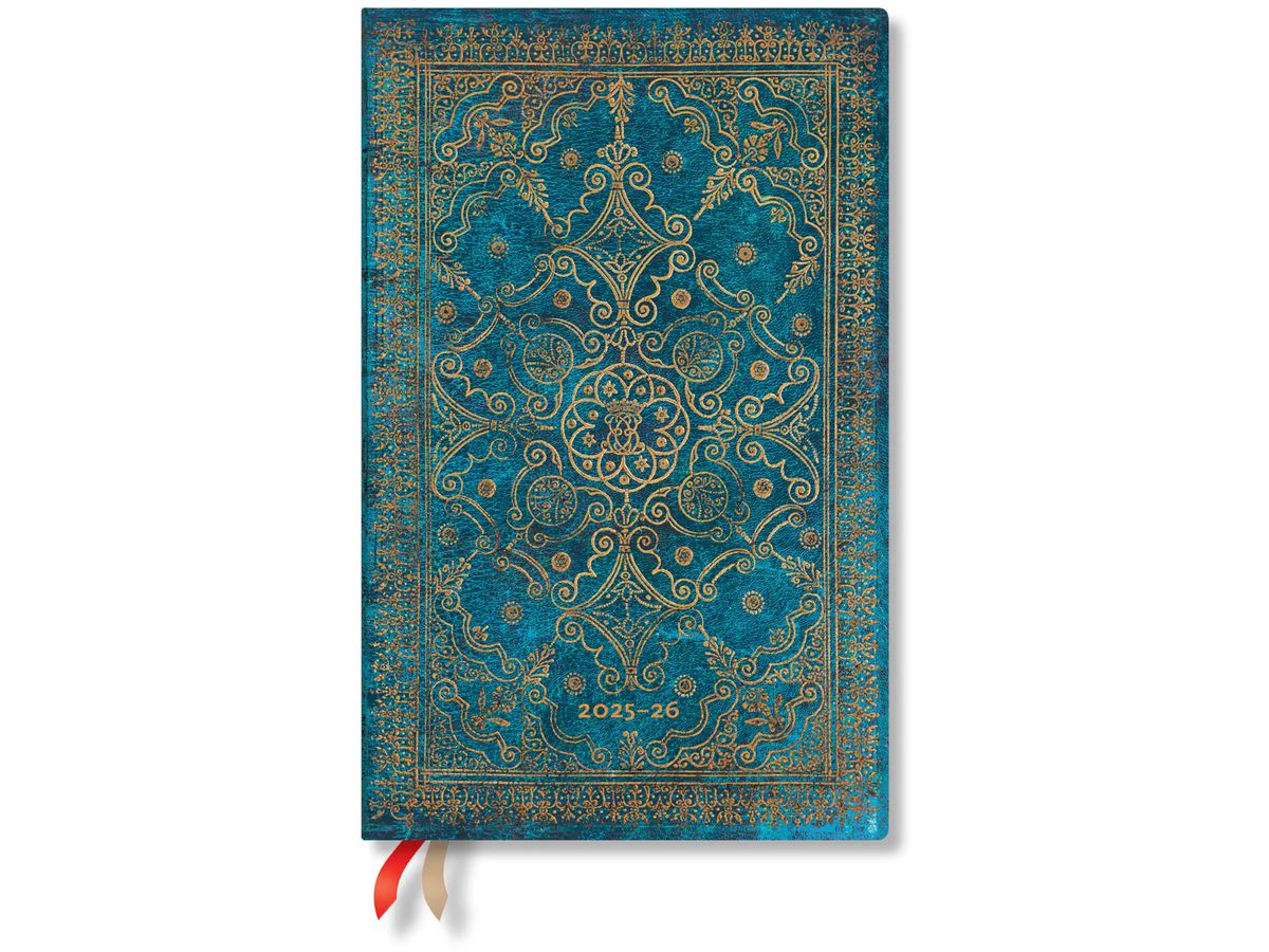 PAPERBLANKS Agenda Azurblau Maxi 25/26 FD0668-9 1W/2S 18M DE VER SC 13.5x21cm (9780349706689)