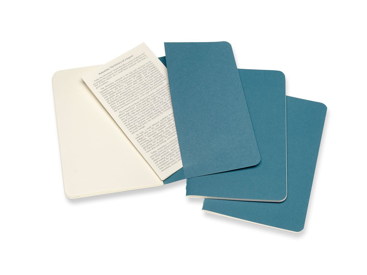 MOLESKINE Carnet carton 3x P/A6 629612 en blanc,vivid bleu, 64 pages (8058647629612)