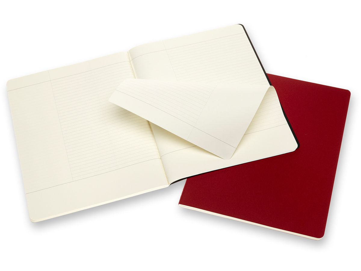 MOLESKINE Notizheft Karton A4 602510 liniert,BK/cranb.,120S. 2 Stk. (8053853602510)