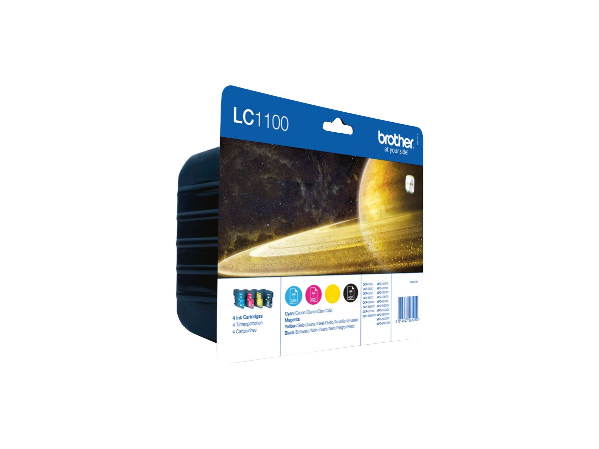 BROTHER Valuepack inchiostro CMYBK LC-1100VALBP MFC-6490CW 450/325 pagine (5014047561290)