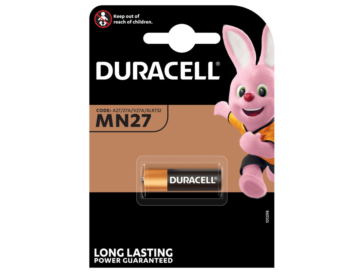 DURACELL Batterie Alkaline MN27 MN27, 8LR732, 12V 1 Stück (5000394023352)