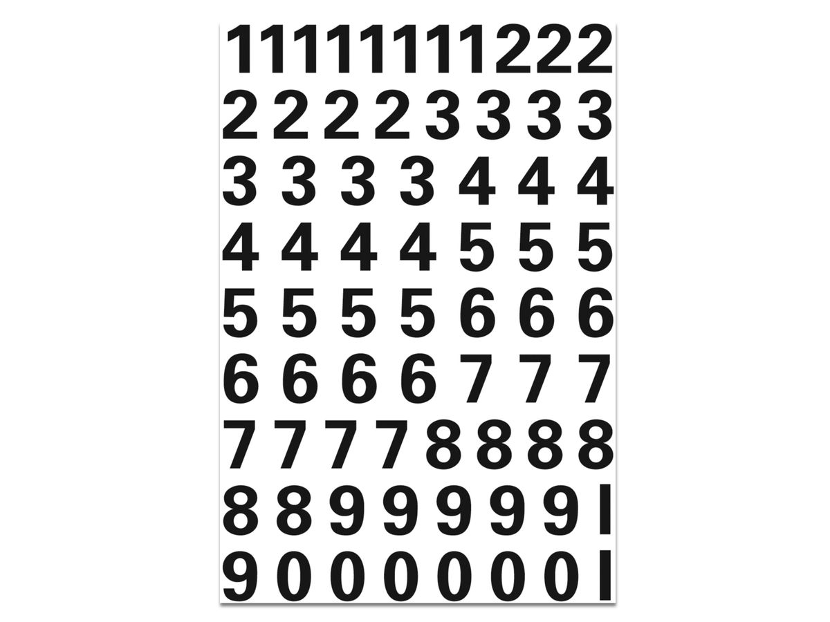 HERMA Etichette numeri 10mm 4159 nero, 0-9 (4008705041591)