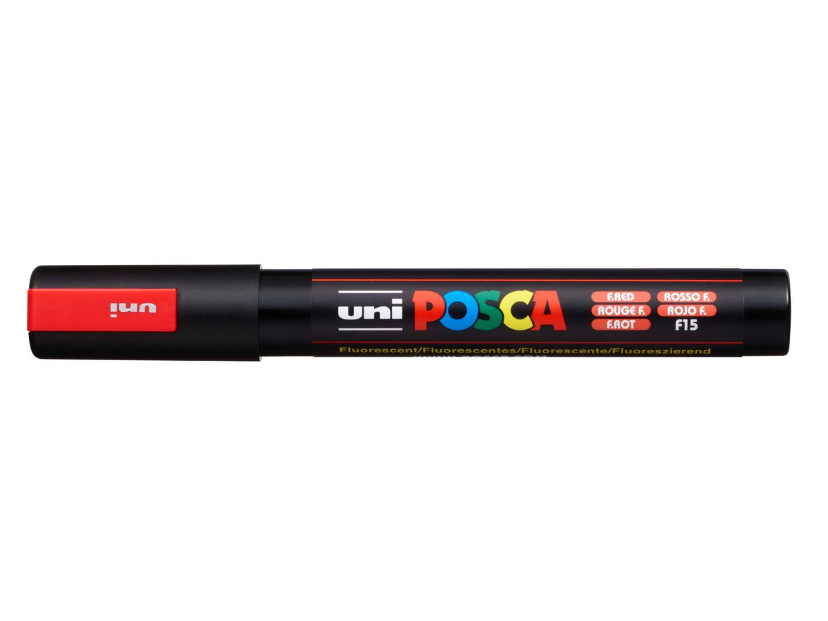 POSCA Marker 1.8-2.5mm PC-5M F.RED fluo rosso (4902778198049)