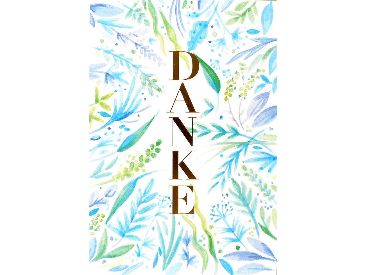 ABC Carte de remerciement feuilles 1120002800 B6 (7611119261676)