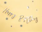 PARTYDECO Guirlande Happy Birthday 62cm GRL75-018M argent (5900779102224)
