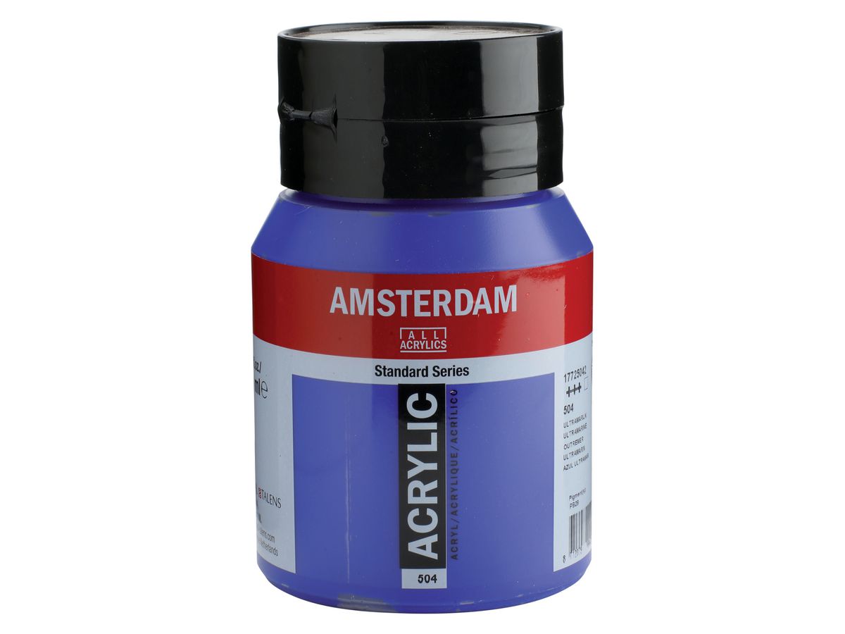 AMSTERDAM Acrylfarbe 500ml 17725042 ultramarine 504 (8712079044251)