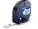 DYMO Ruban LetraTag blanc S0721660 Plastique 12mmx4m (5411313912211)