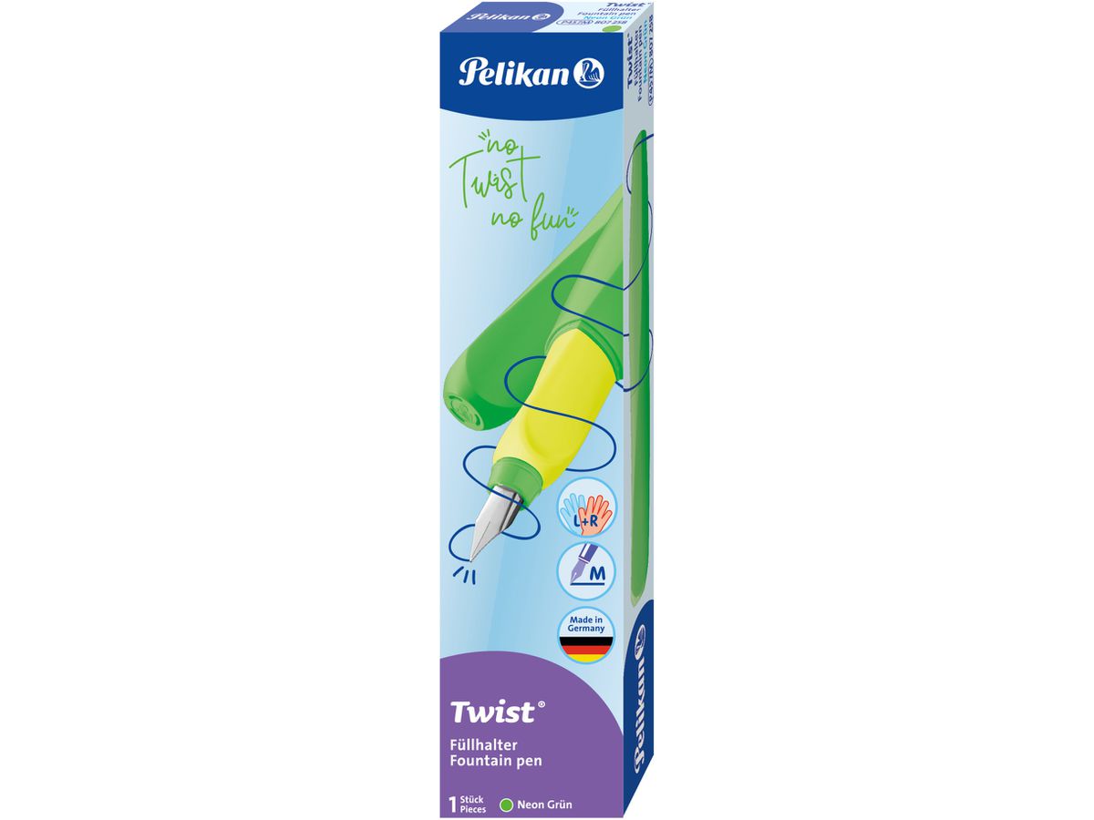 PELIKAN Stylo plume Twist M 807258 Neon vert (4012700807250)