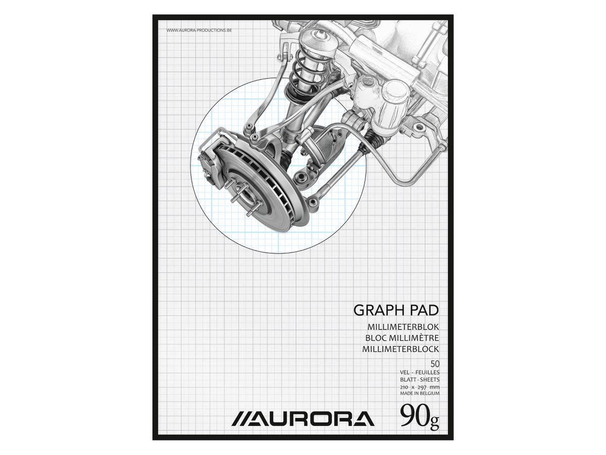 AURORA Millimeterpapier A4 MID51 90g weiss 50 Blatt (5411028070749)