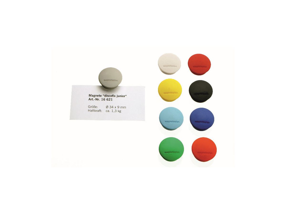 MAGNETOPLAN Calamita Discofix Junior 34mm 1662103 blu 10 pezzi (4013695010922)
