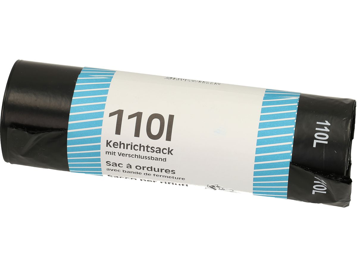 FLEXIPLAST Sac à ordures 110l 1066 bande de fermetures (7640113790660)
