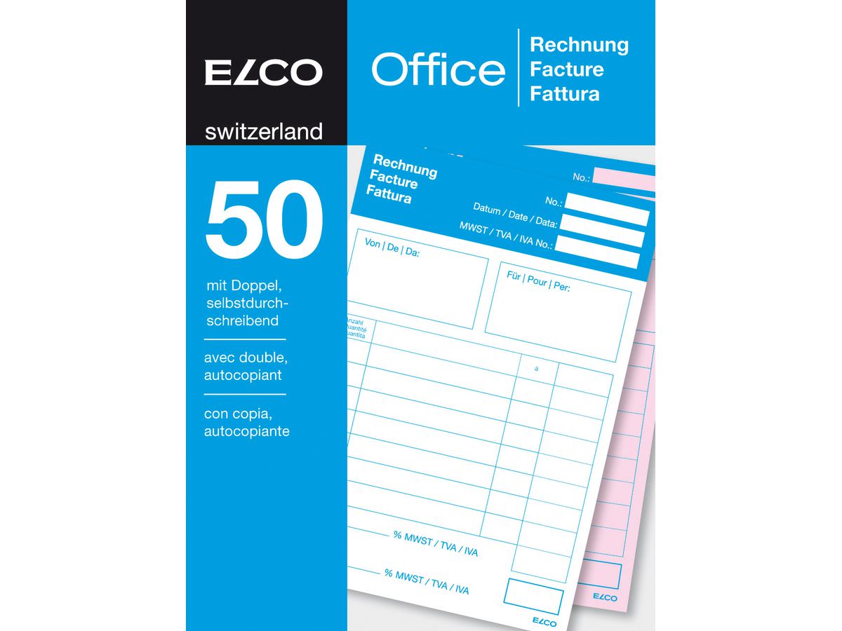 ELCO Rechnung A6 74592.19 60g 50x2 Blatt (7610425287400)