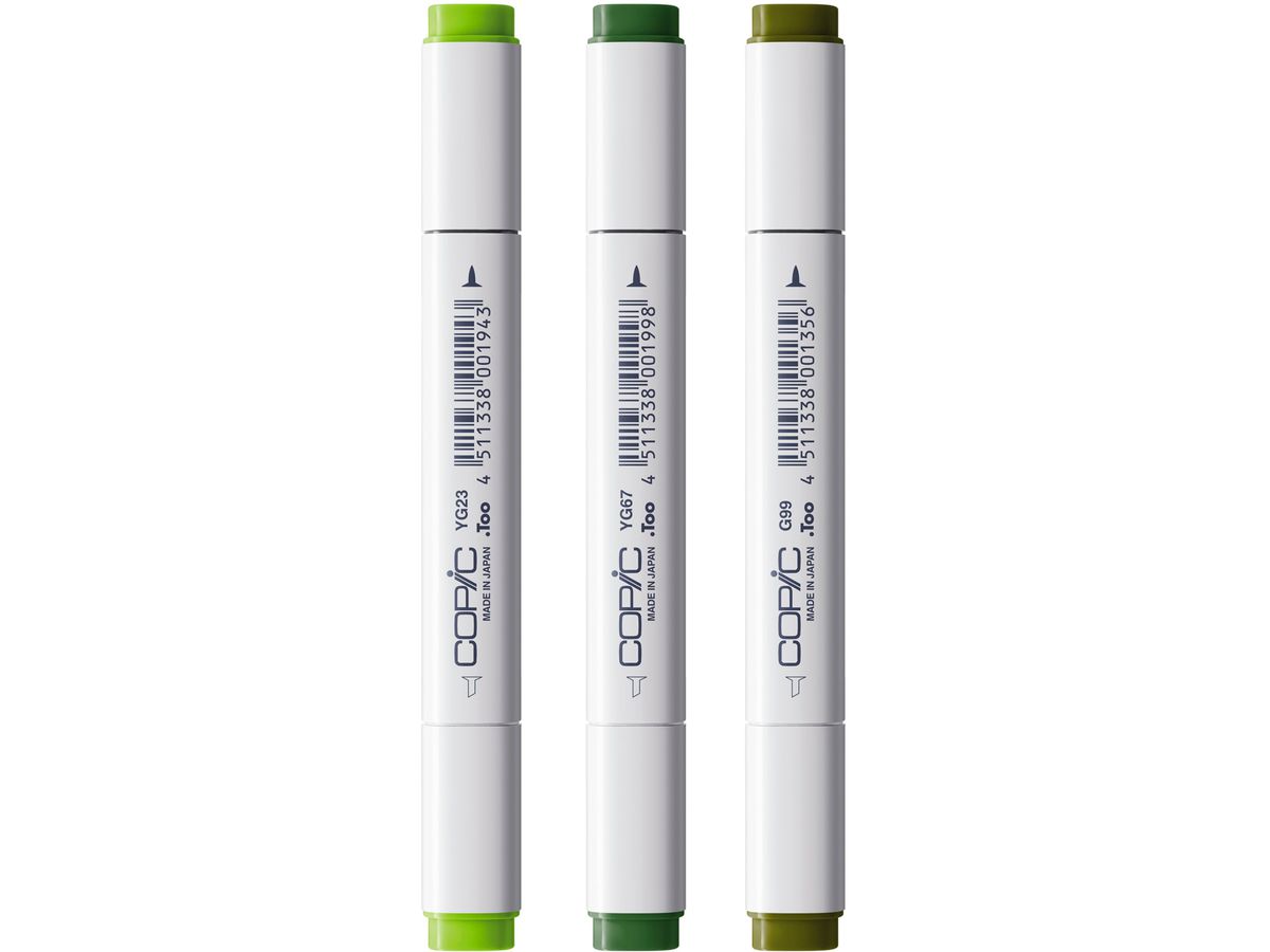 COPIC Marker Classic Designer 200750307 Evergreen tints 3 pièces (4013695268743)