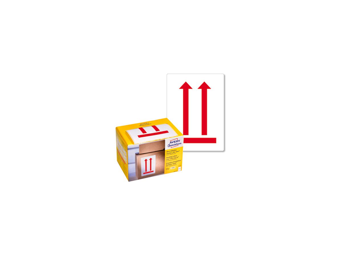 AVERY ZWECKFORM Warnetiketten 74x100mm 7250 weiss 200 Stück (4004182172506)