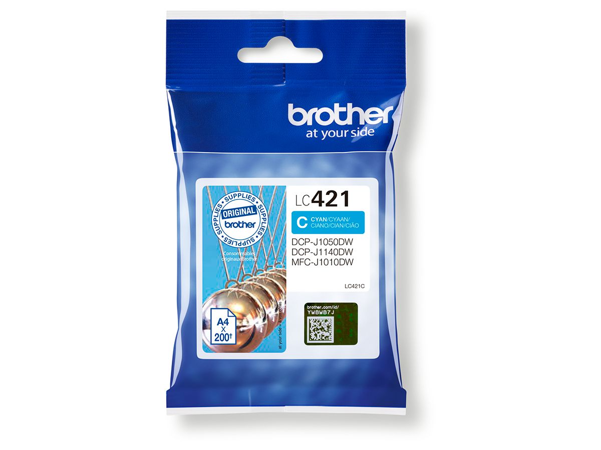 BROTHER Cart. d'inchiostro cyan LC-421C DCP-J1050 200 pagine (4977766810371)