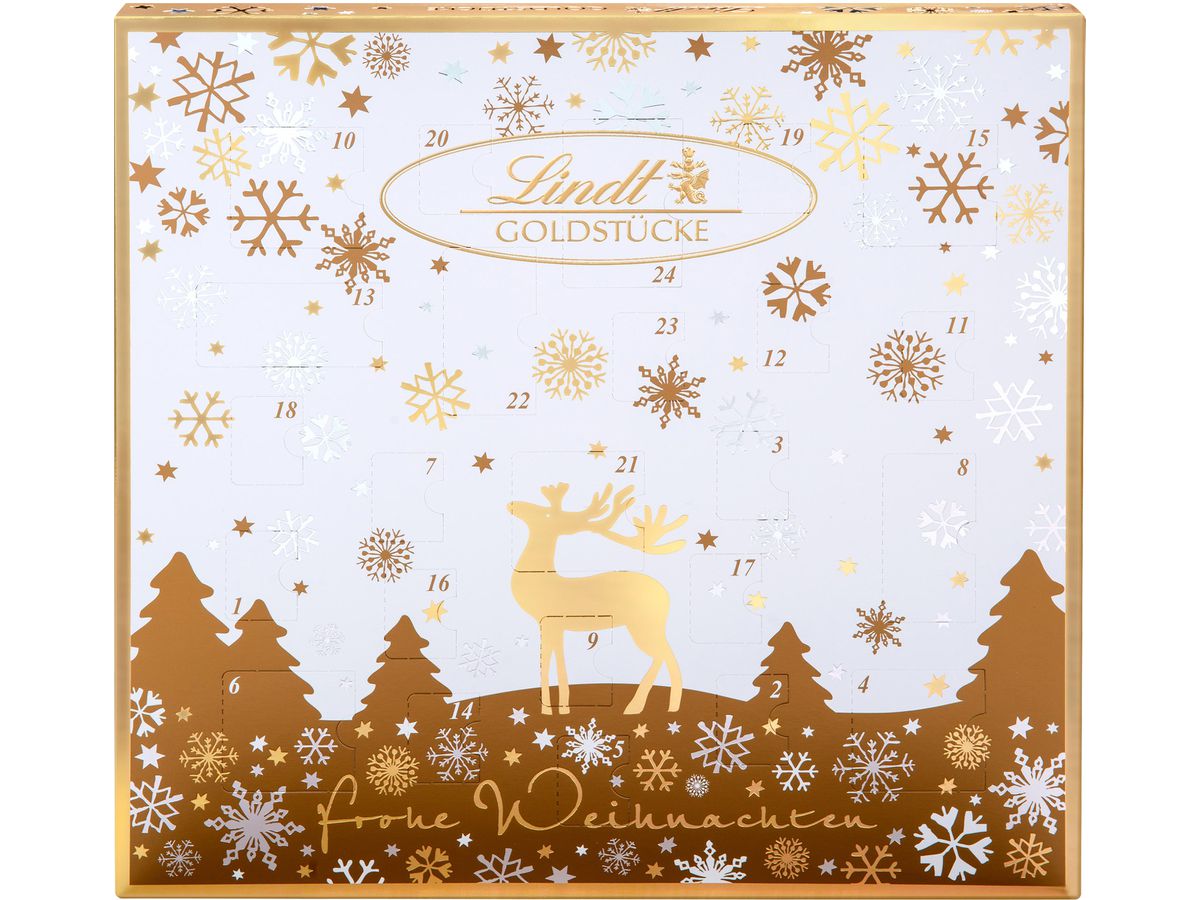 LINDT Calendario dell'Avvento 676526 Pezzi d'oro 156g (4000539749483)