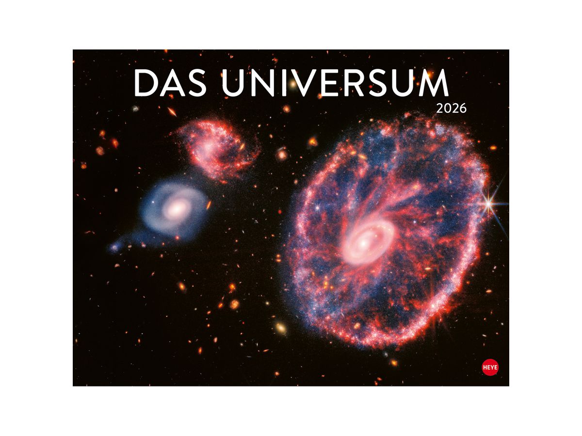 HEYE Bildkalender 2026 23229+26 Das Universum DE 44x34cm (9783756411818)
