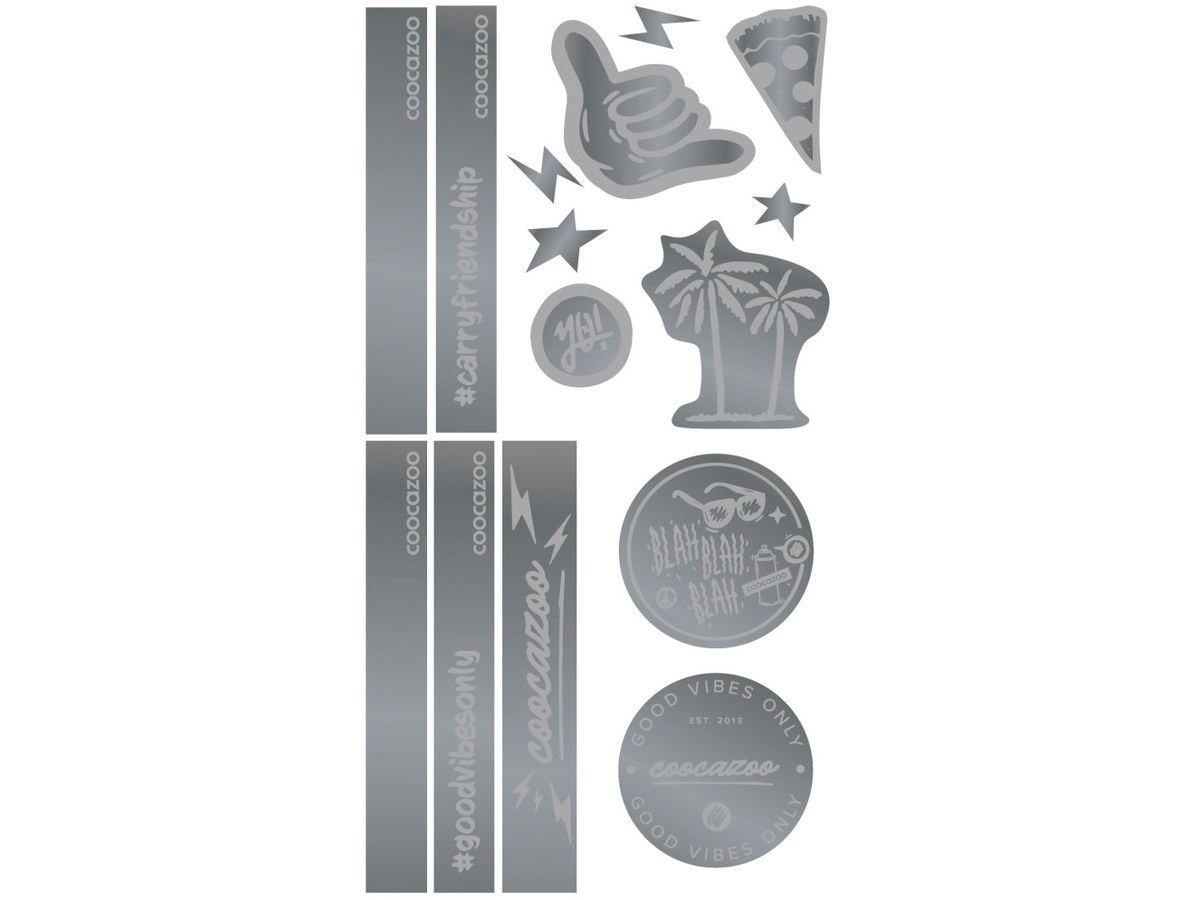 COOCAZOO Set d'autocollants 211489 Silver 15 Sticker (4047443493392)