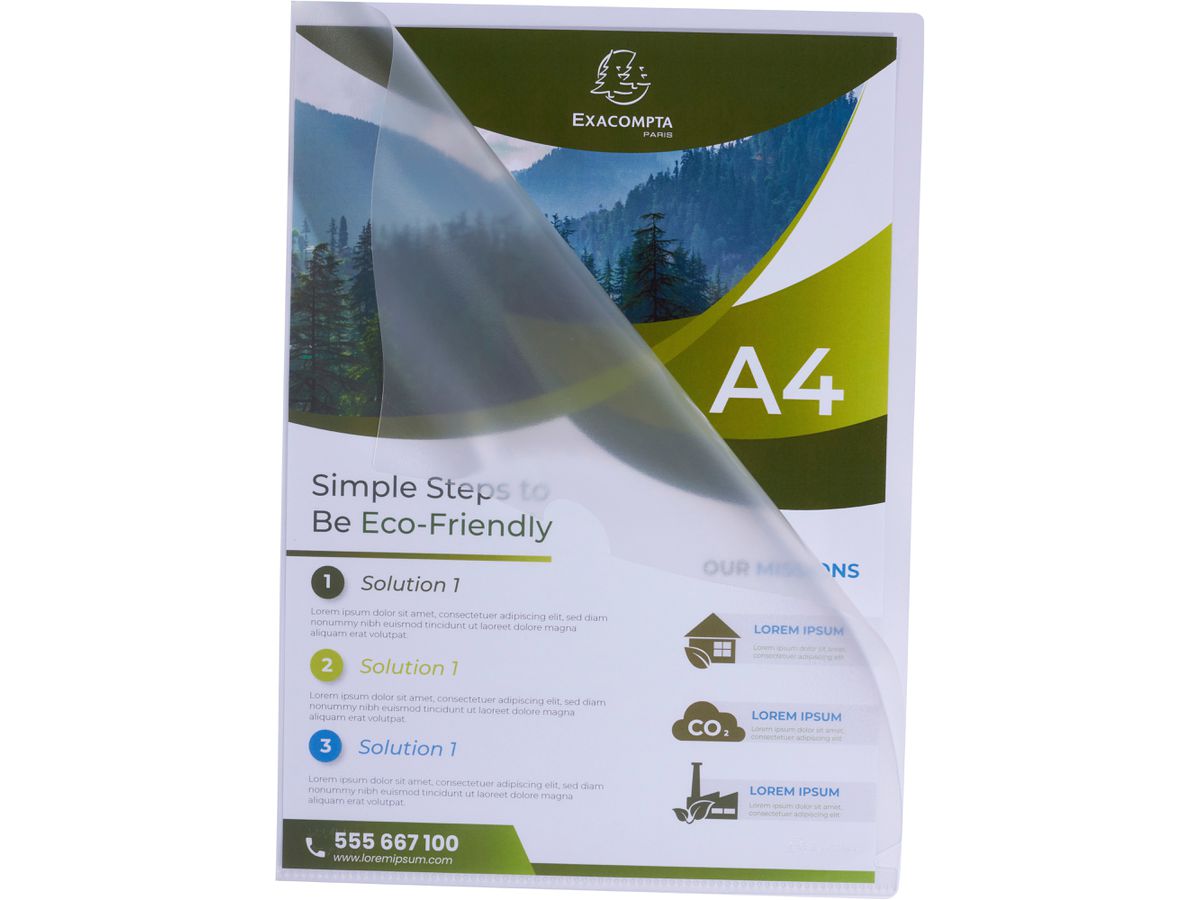 EXACOMPTA Coperchio 120my A4 58320E transparent recycling 100 pcs. (3130630583202)