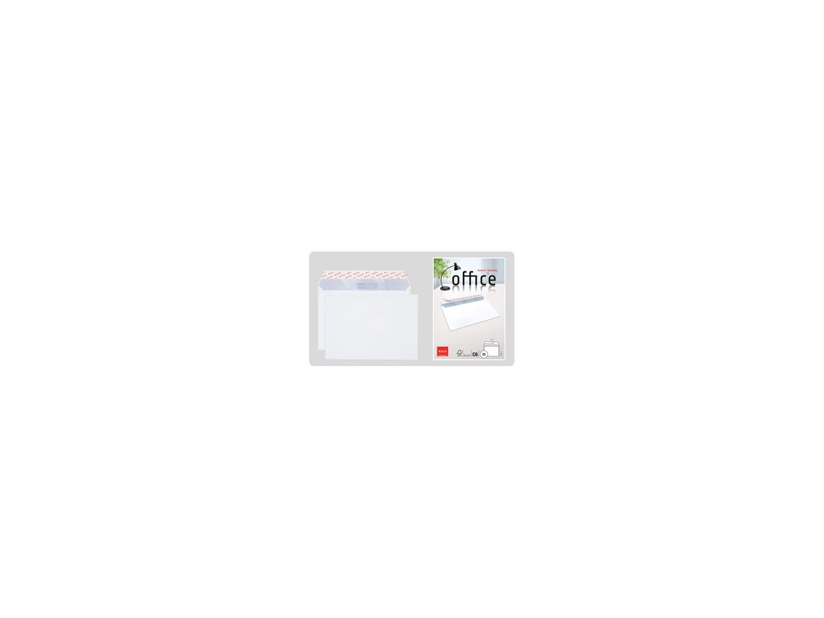 ELCO Envelope Office s. fenêtre C6 74459.12 80g, blanc, colle 25 pcs. (7610425346701)