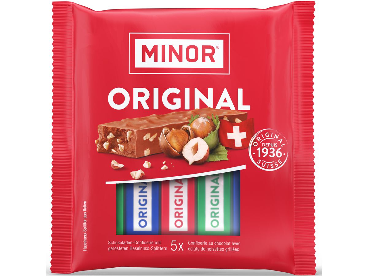 MINOR Barretta di cioccolato 07145 Originale 5x22g (7610041071452)
