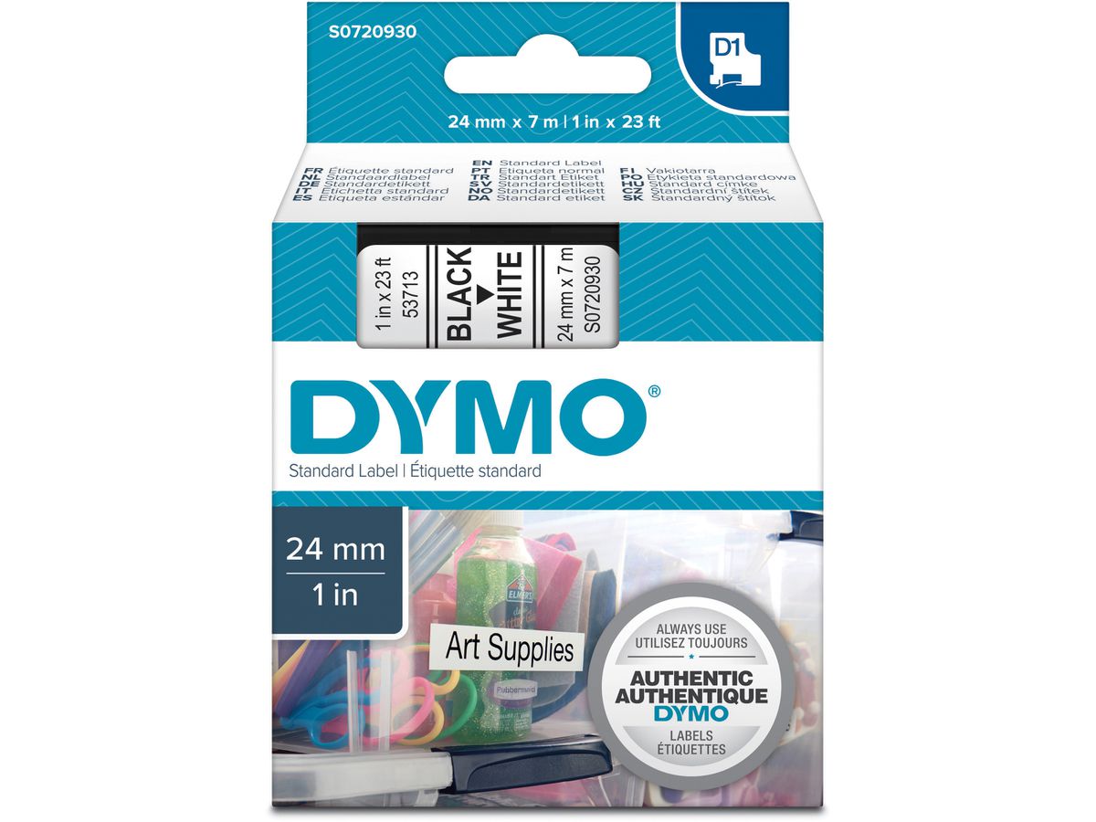 DYMO Nastro D1 nero/bianco S0720930 24mm/7m (5411313537131)