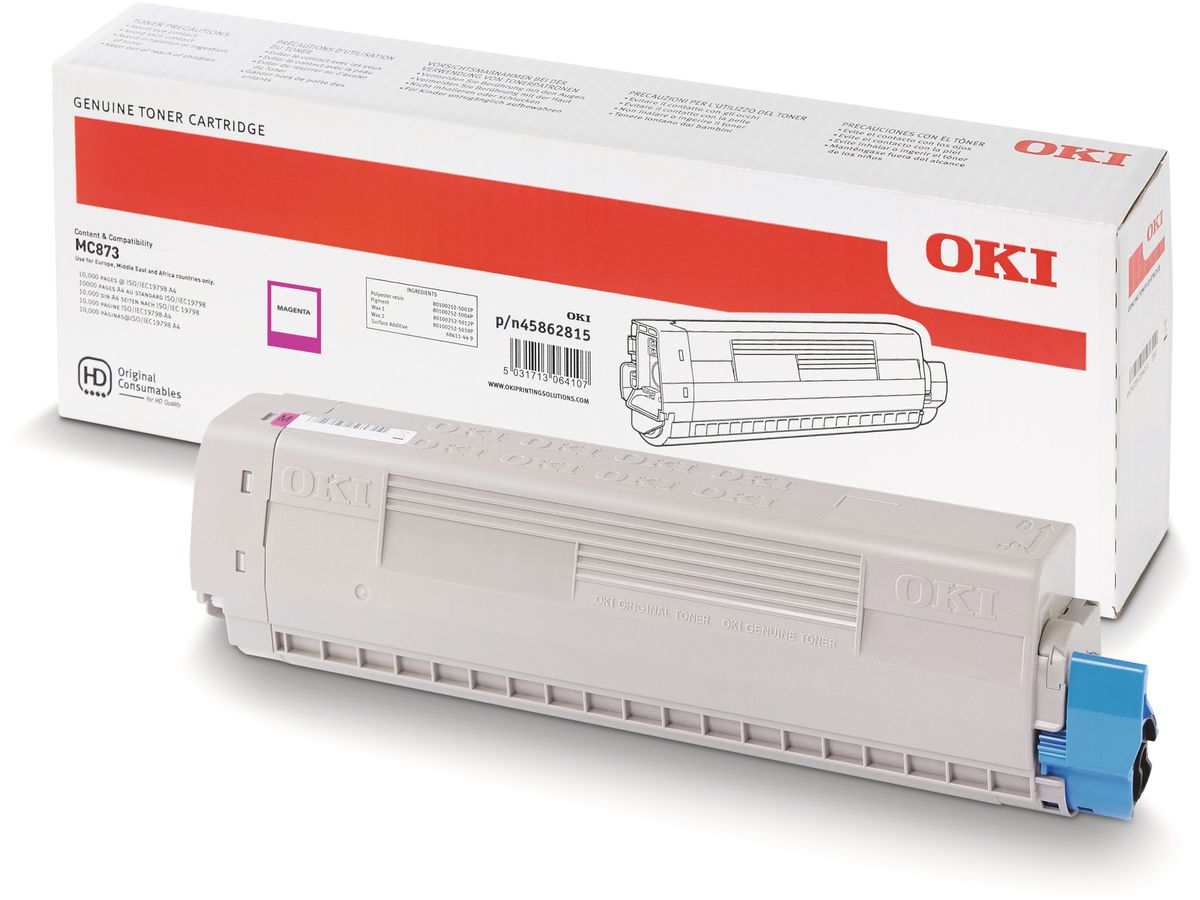 OKI Toner magenta 45862815 MC873 10'000 Seiten (5031713064091)