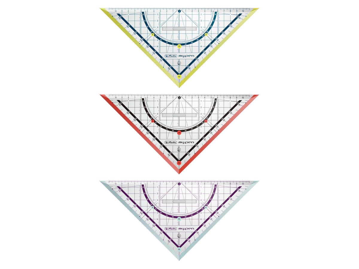 HERLITZ Equerre my.pen 22cm 11367976 couleurs ass. Manche mobile (4008110499550)