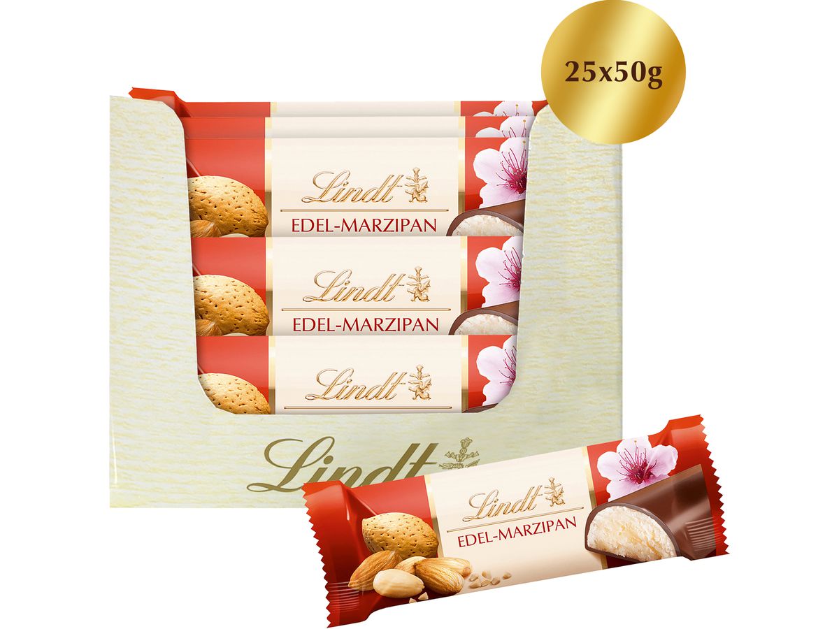 LINDT Schokoladenriegel 638103 Marzipan 25x50g (4000539381003)